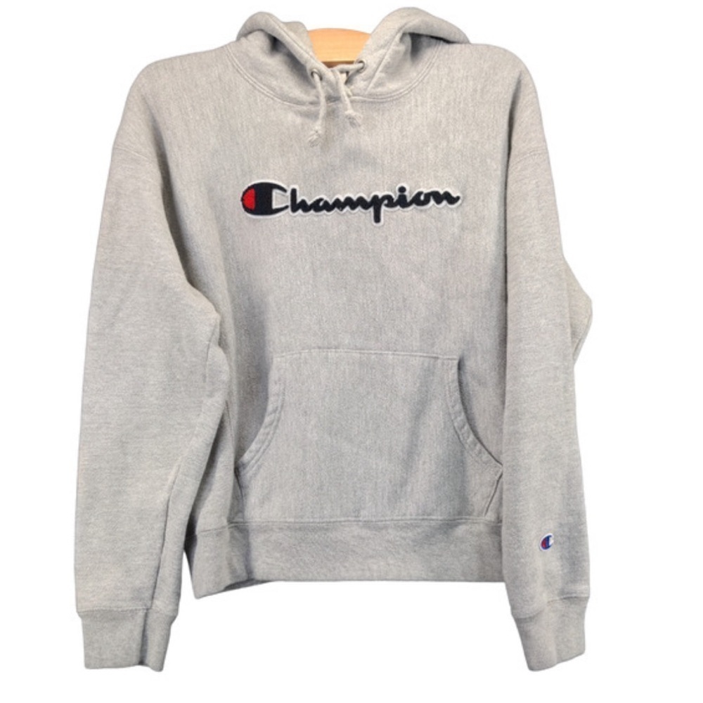 NWT Champion Reverse Weave‎ Womens Pullover Hoodie Gray Small Embroidered Logo